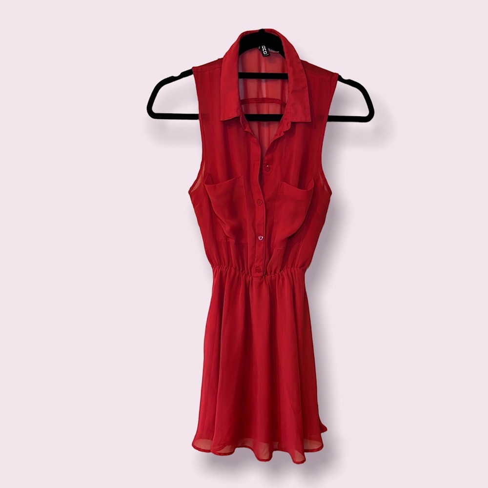 H&M Divided Sleeveless Collared Dress
